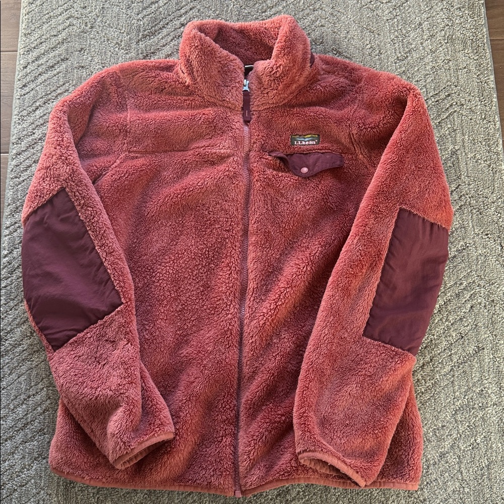 LL Bean Sherpa Fleece Deep Pink